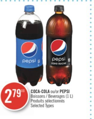 Pharmaprix Coca-cola or pepsi beverages offer