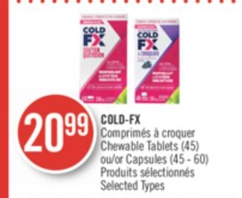 Shoppers Drug Mart Cold-fx chewable tablets (45) or capsules (45 - 60) offer