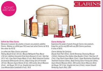 Shoppers Drug Mart Clarins holiday set offer