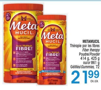 Uniprix Metamucil thérapie par les fibres/fiber therapy, poudre/powder, gélifiés/gummies offer