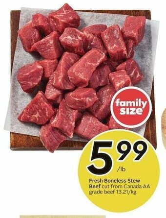 Sobeys Fresh Boneless Stew Beef offer