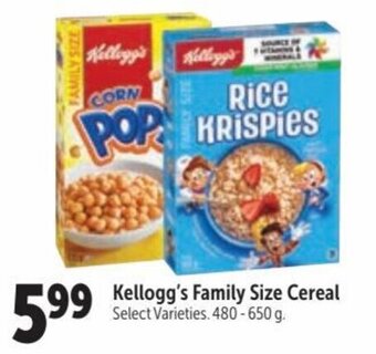 Family Foods Kellogg's Family Size Cereal offer
