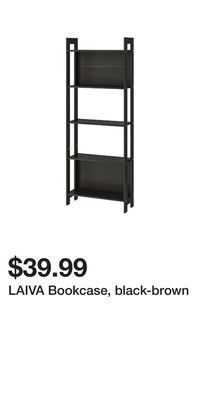 IKEA Laiva bookcase, black-brown offer