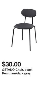 IKEA Östanö chair, black remmarn/dark gray offer