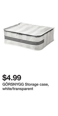 IKEA Görsnygg storage case, white/transparent offer