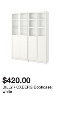 IKEA Billy / oxberg bookcase, white offer