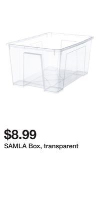 IKEA Samla box, transparent offer