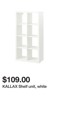 IKEA Kallax shelf unit, white offer