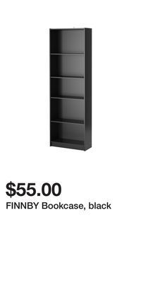 IKEA Finnby bookcase, black offer