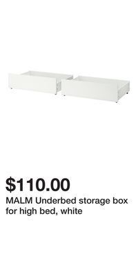 IKEA Malm underbed storage box for high bed, white offer
