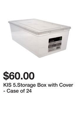 Dollarama Kis 5.storage box with cover - case of 24 offer