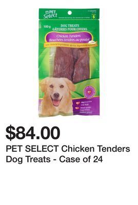 Dollarama Pet select chicken tenders dog treats - case of 24 offer