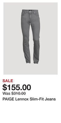 Holt Renfrew Paige lennox slim-fit jeans offer