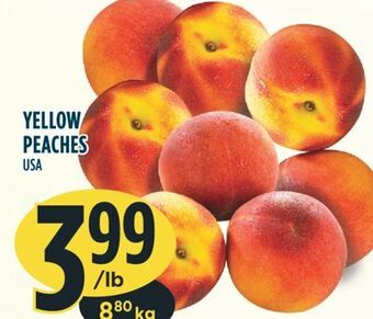Marché Adonis Yellow peaches offer