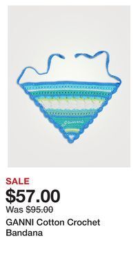 Holt Renfrew Ganni cotton crochet bandana offer