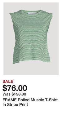 Holt Renfrew Frame rolled muscle t-shirt in stripe print offer