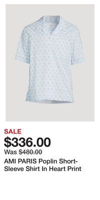 Holt Renfrew Ami paris poplin short-sleeve shirt in heart print offer