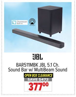2001 Audio Video Jbl 5.1 ch. sound bar w/ multibeam sound offer