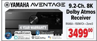 2001 Audio Video Yamaha 9.2-ch. 8k dolby atmos receiver offer