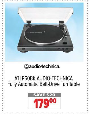 2001 Audio Video Audio-technica fully automatic belt-drive turntable offer
