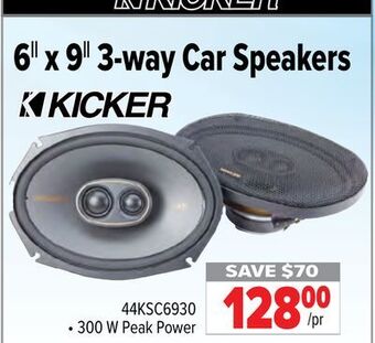 2001 Audio Video Kicker 6|| x 9|| 3-way car speakers offer