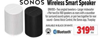 2001 Audio Video Sonos wireless smart speaker offer