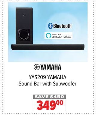 2001 Audio Video Yamaha sound bar with subwoofer offer