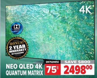 2001 Audio Video Samsung neo qled 4k quantum matrix offer