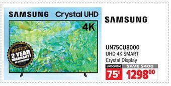 2001 Audio Video Samsung uhd 4k smart crystal display 75|| offer