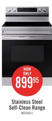 The Brick Samsung 6.3 cu. ft. freestanding electric range with wi-fi - ne63a6111ss/ac offer