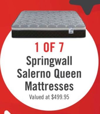 The Brick Springwall salerno eurotop queen mattress offer