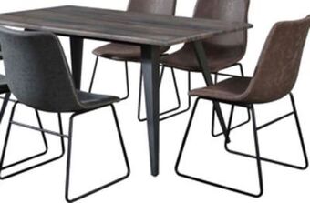 The Brick Amos 7-piece dining package with tess chairs - grey offer