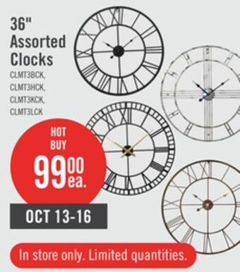 The Brick 36 assorted clocks offer