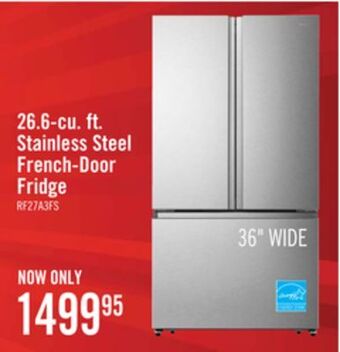The Brick Hisense 26.6 cu. ft. french-door refrigerator - rf27a3fse offer