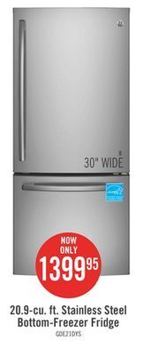 The Brick Ge 20.9 cu. ft. bottom-freezer refrigerator - gde21dyrkfs offer