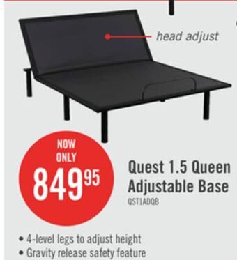 The Brick Quest 1.5 queen adjustable base offer