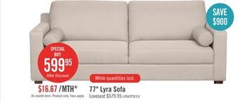 The Brick Lyra sofa - beige offer
