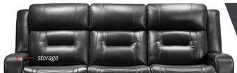 The Brick Ryker leath-aire reclining sofa - grey offer