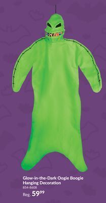 Party City Disney the nightmare before christmas oogie boogie glow-in-the-dark hanging character, green, 5-ft, indoor/outdoor decoration offer