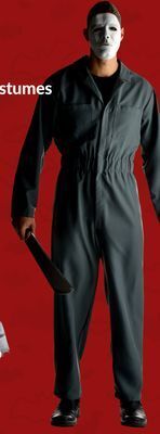 Party City Men's halloween michael myers grey jumpsuit with mask halloween costume, assorted sizes offer