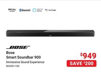 Visions Electronics Bose smart soundbar 900 offer