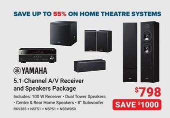Visions Electronics Yamaha 5.1-channel a/v receiver and speakers package offer