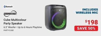 Visions Electronics Soundstage cube multicolour party speaker offer