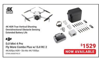 Visions Electronics Dji mini 4 pro fly more combo plus w/ dji rc 2 offer