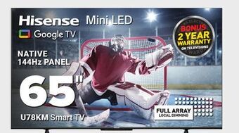 Visions Electronics Hisense native 144hz panel 65 u78km smart tv offer