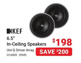 Visions Electronics Kef 6.5 in-ceiling speakers offer