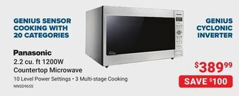 Visions Electronics Panasonic 2.2 cu. ft 1200w countertop microwave offer