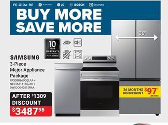 Visions Electronics Samsung 3-piece major appliance package offer