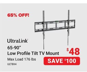 Visions Electronics Ultralink 65-90 low profile tilt tv mount offer