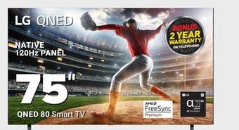 Visions Electronics Lg qned native 120hz panel 75 qned 80 smart tv offer